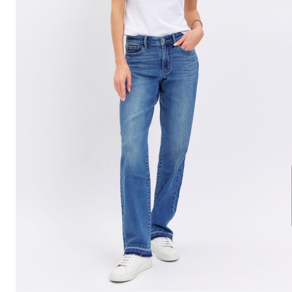 Judy Blue dad jeans with released hem, new